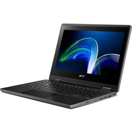 Acer TravelMate Spin B3 B311RN 32 TMB311RN 32 C6ZX 11.6" Touchscreen Convertible 2 In 1 Notebook   HD   1366 X 768   Intel Celeron N5100 Quad Core (4 Core) 1.10 GHz   4 GB Total RAM   128 GB Flash Memory Left/500