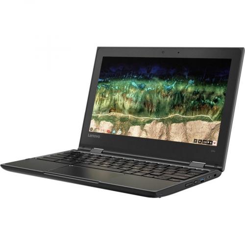 Lenovo 500e Chromebook 2nd Gen 81MC0059US 11.6" Touchscreen Convertible 2 In 1 Chromebook   HD   1366 X 768   Intel Celeron N4120 Quad Core (4 Core) 1.10 GHz   8 GB Total RAM   64 GB Flash Memory   Black Left/500