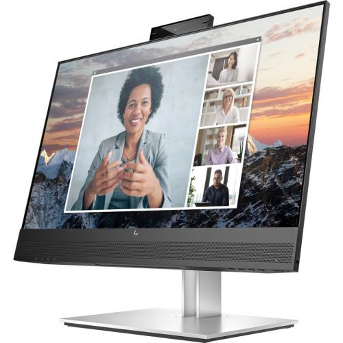 HP E24m G4 24" Class Webcam Full HD LCD Monitor   16:9   Black, Silver Left/500