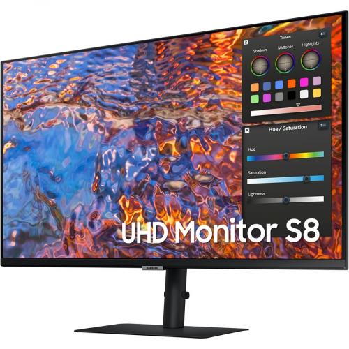 Samsung ViewFinity S32B804PXN 32" Class 4K UHD LCD Monitor   16:9   Black Left/500