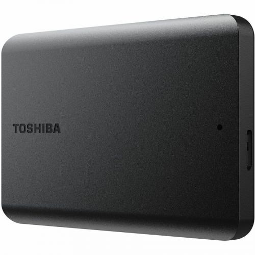 Toshiba Canvio Basics 1 TB Portable Hard Drive   2.5" External   Matte Black Left/500