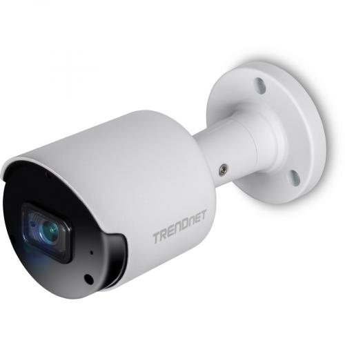 TRENDnet Indoor Outdoor 5MP H.265 PoE Bullet Network Camera, IP66 Rated Housing, IR Night Vision Up To 30m (98 Ft.), Security Surveillance Camera, MicroSD Card Slot (up To 256GB), White, TV IP1514PI Left/500