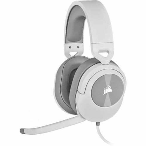 Corsair HS55 STEREO Wired Gaming Headset   White Left/500