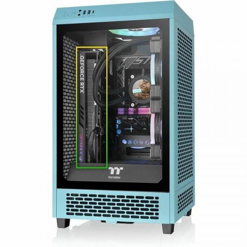 Thermaltake The Tower 200 Turquoise Mini Chassis Left/500