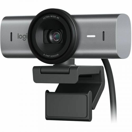 Logitech MX Brio 705 For Business 4K Webcam With Auto Light Correction, Ultra HD, Auto Framing, Show Mode, USB C, Works With Microsoft Teams, Zoom, Google Meet, Graphite Left/500