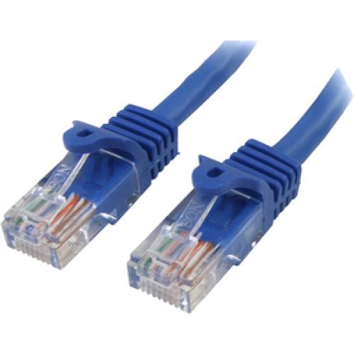 StarTech.com 4 Ft Blue Cat5e Snagless UTP Patch Cable Left/500