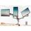 Amer Mounts Hydra HYDRA3XL Desk Mount For Monitor, Display Screen, Flat Panel Display, Curved Screen Display   White, Chrome, Black Life-Style/500