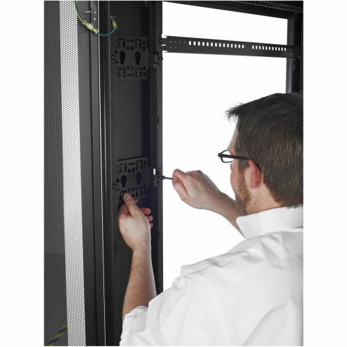 APC NetShelter Cable Management, Vertical Cable Manager, Accessory Bracket, Set Of 2, Black, 109 X 183 X 30 Mm Life Style/500