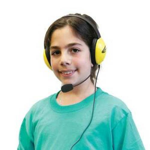 Califone Yellow Stereo Headset W/ Mic, USB Connector Life-Style/500