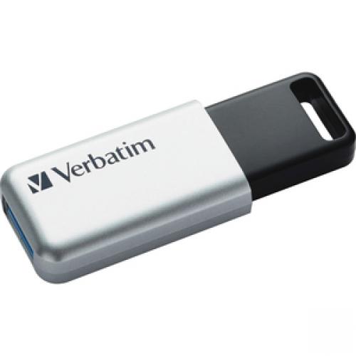 Verbatim 64GB Store 'n' Go Secure Pro USB 3.0 Flash Drive With AES 256 Hardware Encryption   Silver Life-Style/500