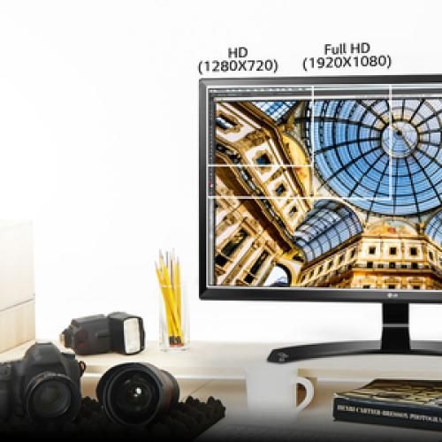 LG 24UD58 B 4K UHD LCD Monitor   16:9   Matte Black, Glossy Black Life-Style/500