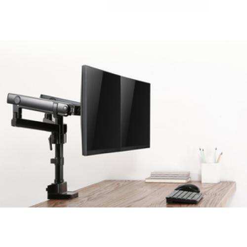 V7 DMPRO2DTA 3N Desk Mount For Monitor   Matte Black Life-Style/500