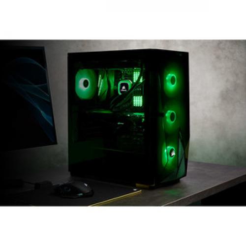 Corsair Carbide Series SPEC DELTA RGB Tempered Glass Mid Tower ATX Gaming Case   Black Life-Style/500