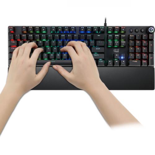 Adesso RGB Programmable Mechanical Gaming Keyboard With Detachable Magnetic Palmrest Life-Style/500