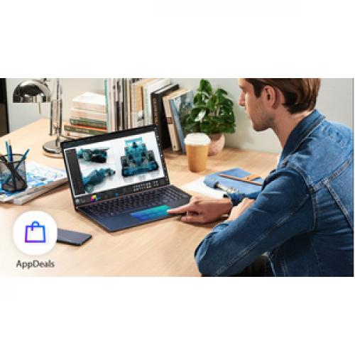 Asus ZenBook 14 UX434 UX434FLC XH77 14" Notebook   Full HD   Intel Core I7 10th Gen I7 10510U   16 GB   512 GB SSD   Royal Blue Life-Style/500