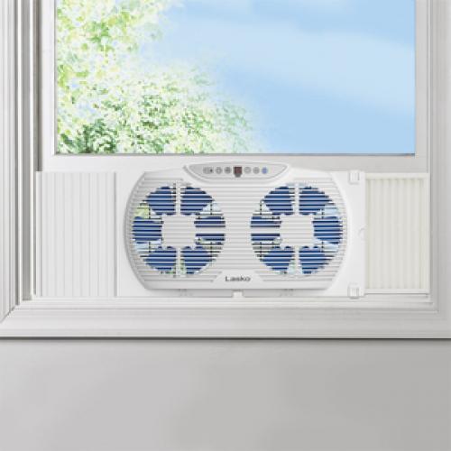 Lasko Electrically Reversible Twin Window Fan With Bluetooth Life-Style/500