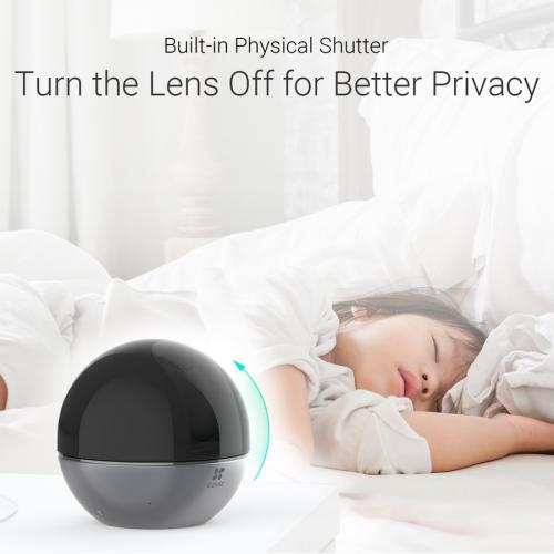 EZVIZ 4MP Indoor Camera PTZ With AI Human Detection, 2K Pan Tilt Security, Baby/Pet Monitor, Night Vision, 4X Auto Zoom, Motion Tracking | C6W Life-Style/500