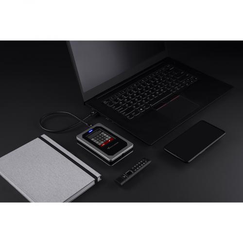 DataLocker DL4 FE 2 TB Portable Solid State Drive   External   TAA Compliant Life-Style/500