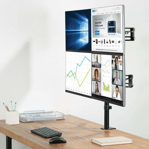 Tripp Lite TV Monitor Flex Arm Desktop Clamp Quad Monitor 13 27in Displays Life-Style/500