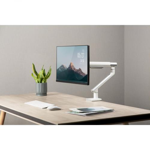 Amer HYDRA1A Mounting Arm For Monitor, Curved Screen Display, Display Screen   Textured White, Space Gray Life-Style/500