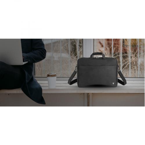 V7 Essential CTK14 BLK Carrying Case (Briefcase) For 14.1" Notebook   Black Life-Style/500