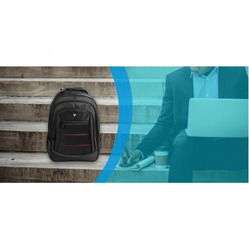 V7 Professional CBPX16 BLK Carrying Case (Backpack) For 15.6" To 16.1" Notebook   Black Life-Style/500