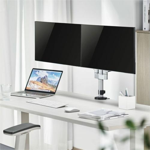 Rocstor Mounting Arm For LED Display, Monitor   Aluminum Silver   Landscape/Portrait Life-Style/500