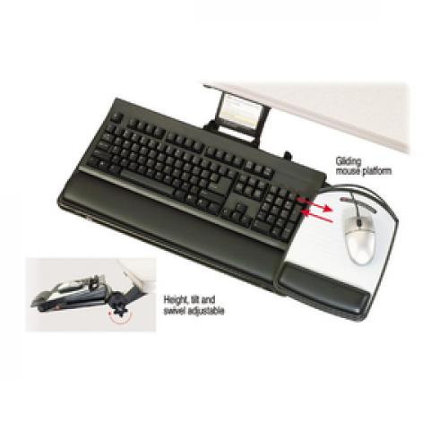 3M Adjustable Keyboard Tray With Adjustable Keyboard And Mouse Platform Life-Style/500