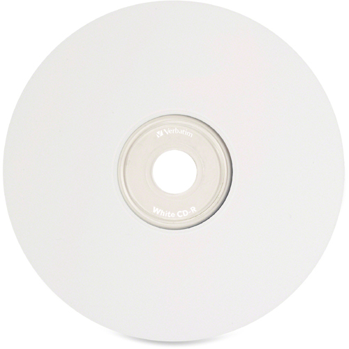 Verbatim CD R 700MB 52X With Blank White Surface   100pk Spindle Out-of-Package/500