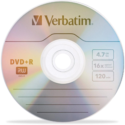 Verbatim AZO DVD+R 4.7GB 16X With Branded Surface   25pk Spindle Out-of-Package/500