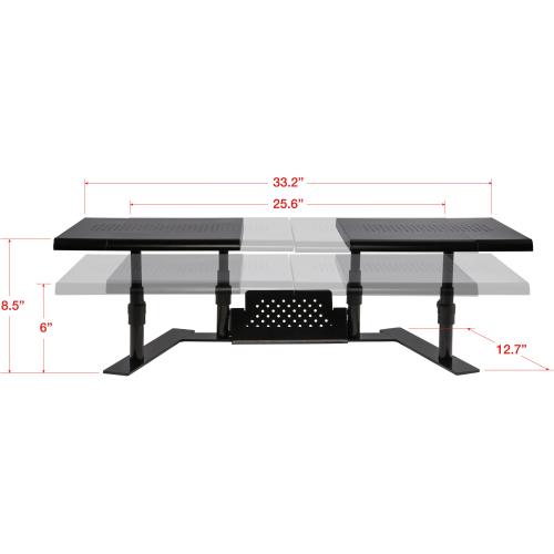 Allsop Metal Art ErgoTwin Height Adjustable Dual Monitor Stand   (31883) Out-of-Package/500