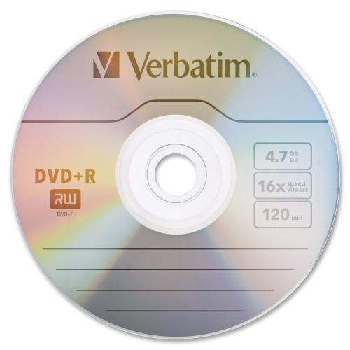 Verbatim AZO DVD+R 4.7GB 16X With Branded Surface   50pk Spindle Out-of-Package/500