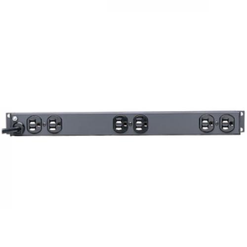 Tripp Lite By Eaton 1U Rack Mount Power Strip, 120V, 15A, 5 15P, 12 Outlets (6 Front Facing, 6 Rear Facing), 15 Ft. (4.57 M) Cord Rear/500