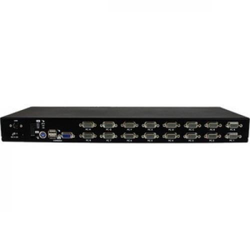 StarTech.com 16 Port 1U Rackmount USB PS/2 KVM Switch With OSD Rear/500