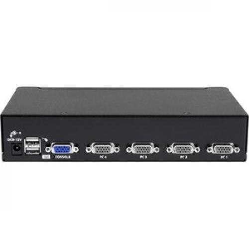 StarTech.com 4 Port 1U Rackmount USB PS/2 KVM Switch With OSD Rear/500