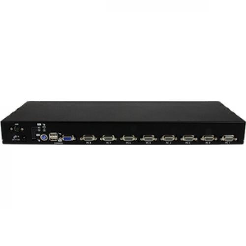 StarTech.com 8 Port 1U Rackmount USB PS/2 KVM Switch With OSD Rear/500