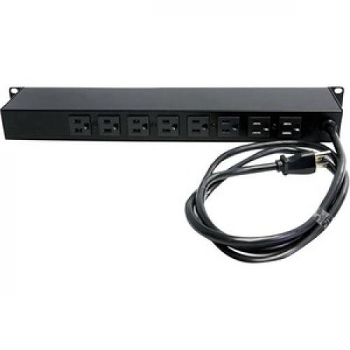 StarTech.com Rackmount PDU With 8 Outlets With Surge Protection   19in Power Distribution Unit   1U Rear/500
