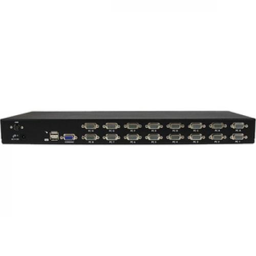 StarTech.com 16 Port 1U Rackmount USB KVM Switch With OSD Rear/500