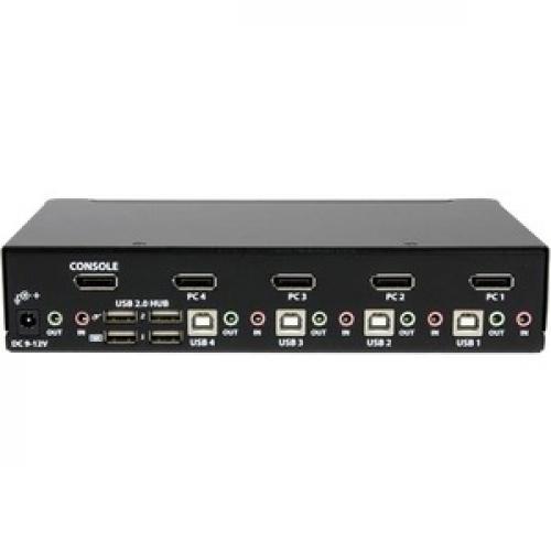 StarTech.com 4 Port USB DisplayPort KVM Switch With Audio Rear/500
