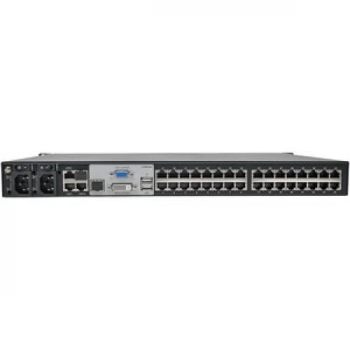 Tripp Lite By Eaton NetDirector 32 Port Cat5 KVM Over IP Switch   Virtual Media, 2 Remote + 1 Local User, 1U Rack Mount, TAA Rear/500