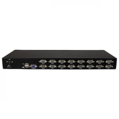 StarTech.com 16 Port 1U Rackmount USB KVM Switch Kit With OSD And Cables Rear/500