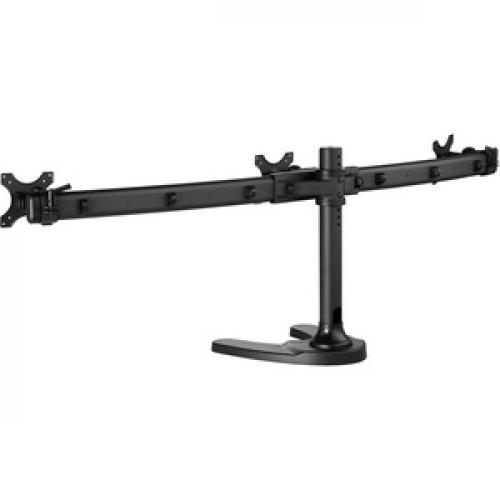 Atdec Triple Monitor Desk Mount With A Freestanding Base   Loads Up To 17.6lb   VESA 75x75, 100x100 Rear/500