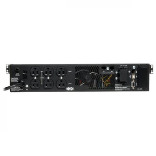 Eaton Tripp Lite Series SmartOnline 750VA 675W 120V Double Conversion Sine Wave UPS   8 Outlets, Extended Run, Network Card Option, LCD, USB, DB9, 2U Rack/Tower   Battery Backup Rear/500