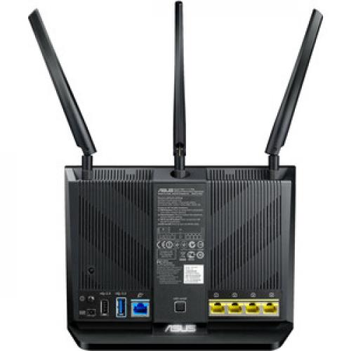 Asus RT AC68U Wi Fi 5 IEEE 802.11ac Ethernet Wireless Router Rear/500