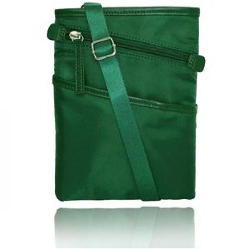Fabrique Dallas City Carrying Case For Up To 7" Tablet, EReader   Green   Twill Polyester Body   Microsuede Interior Material   Shoulder Strap Rear/500