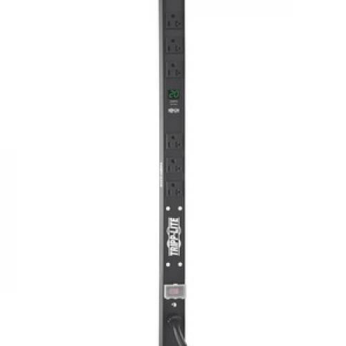 Tripp Lite By Eaton 2kW Single Phase Local Metered PDU, 100 127V Outlets (6 5 15/20R), L5 20P/5 20P Adapter, 0U Vertical, 24 In. Rear/500