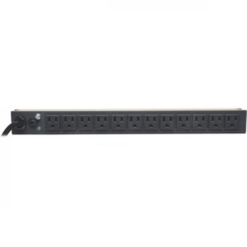 Tripp Lite By Eaton 1.5kW Single Phase Local Metered PDU, 100 127V Outlets (13 5 15R), 5 15P, 100 127V Input, 15 Ft. (4.57 M) Cord, 1U Rack Mount Rear/500