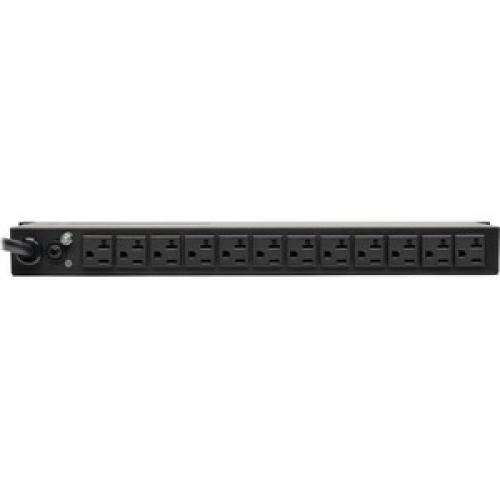 Tripp Lite By Eaton 2kW Single Phase Local Metered PDU + ISOBAR Surge Suppression, 3840 Joules, 100 127V Outlets (12 5 20R, 2 5 15R), L5 20P/5 20P, 15 Ft. (4.57 M) Cord, 1U Rack Mount Rear/500