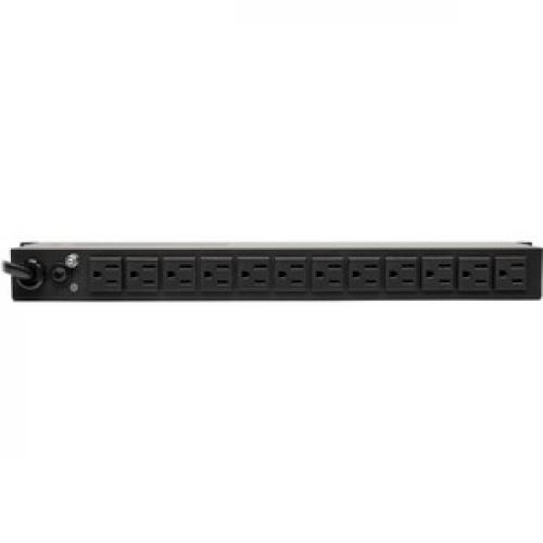 Tripp Lite By Eaton 1.5kW Single Phase Local Metered PDU + ISOBAR Surge Suppression, 3840 Joules, 100 127V Outlets (14 5 15R), 5 15P, 15 Ft. (4.57 M) Cord, 1U Rack Mount Rear/500