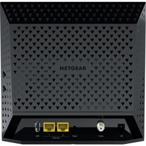 NETGEAR DOCSIS 3.0 16x4 AC1600 WiFi Cable Modem Router, C6250 Rear/500